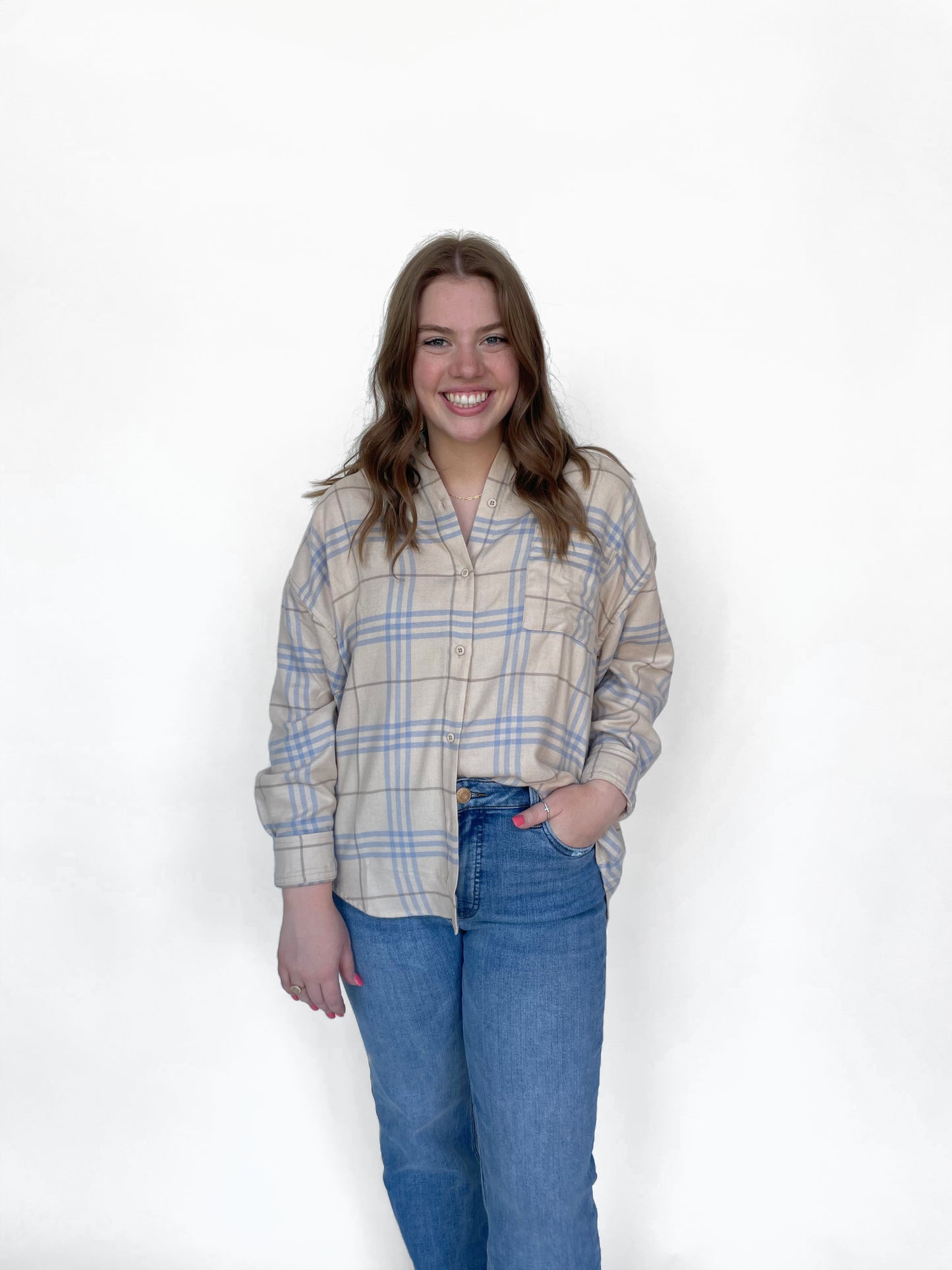 River Plaid Button Up