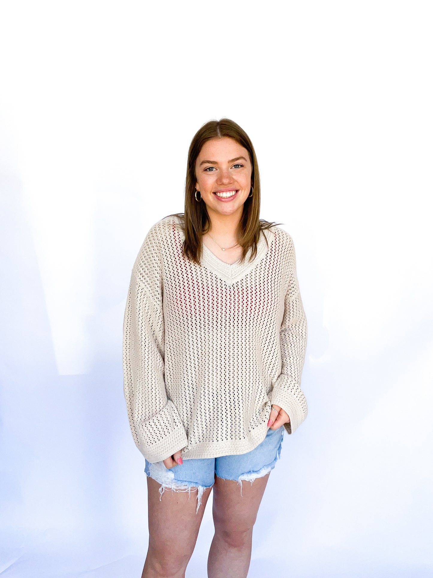 Beach Club Crochet Sweater