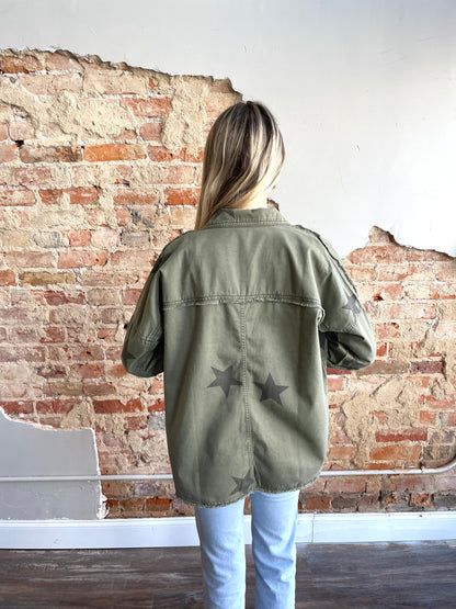 Olive Star Shacket